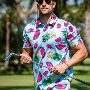 Home ca funky golf shirt | tropical dream